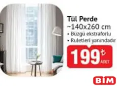 TÜL PERDE 140X260 CM